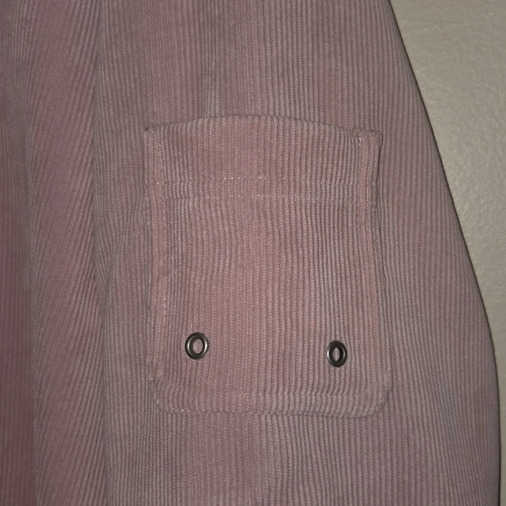 ⭐️ HOST PICK ⭐️ Dressbarn Women Pink Corduroy Zip Up Jacket Hoodie - Picture 3 of 5